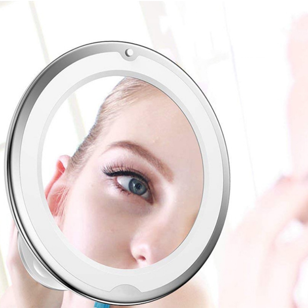 360° Swivel Wall Suction 7X Magnified LED Bathroom Makeup Mirror with Lights