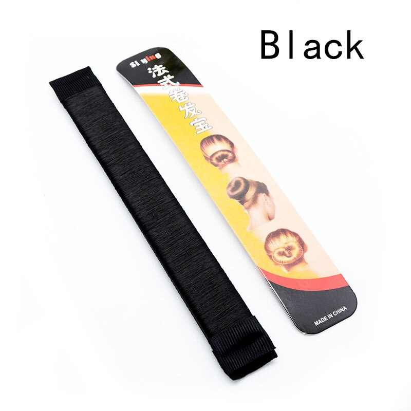 Moño mágico para hacer moños en el pelo para niña y mujer, máquina para hacer moños de Donut rápido y fácil, moño francés artesanal, 3 uds.: Black