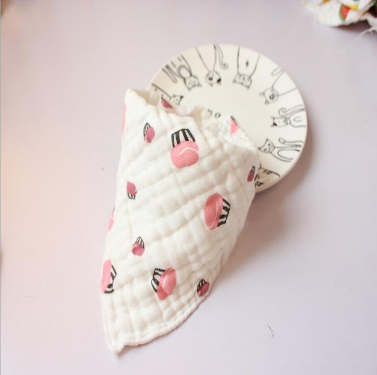 Muslin haklappar flickor pojkar baby trasa babador tecknat tryck baby haklappar bebe smock rapa trasor tillbehör spädbarn baby grejer