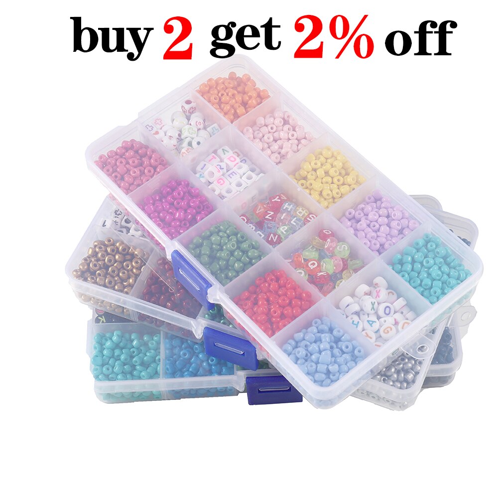 2020Pcs Mix Kleur Brief Kralen Sieraden Maken Benodigdheden Kit Kralen Draad Voor Armband Diy Oorbellen Maken Kit Sieraden Vinden