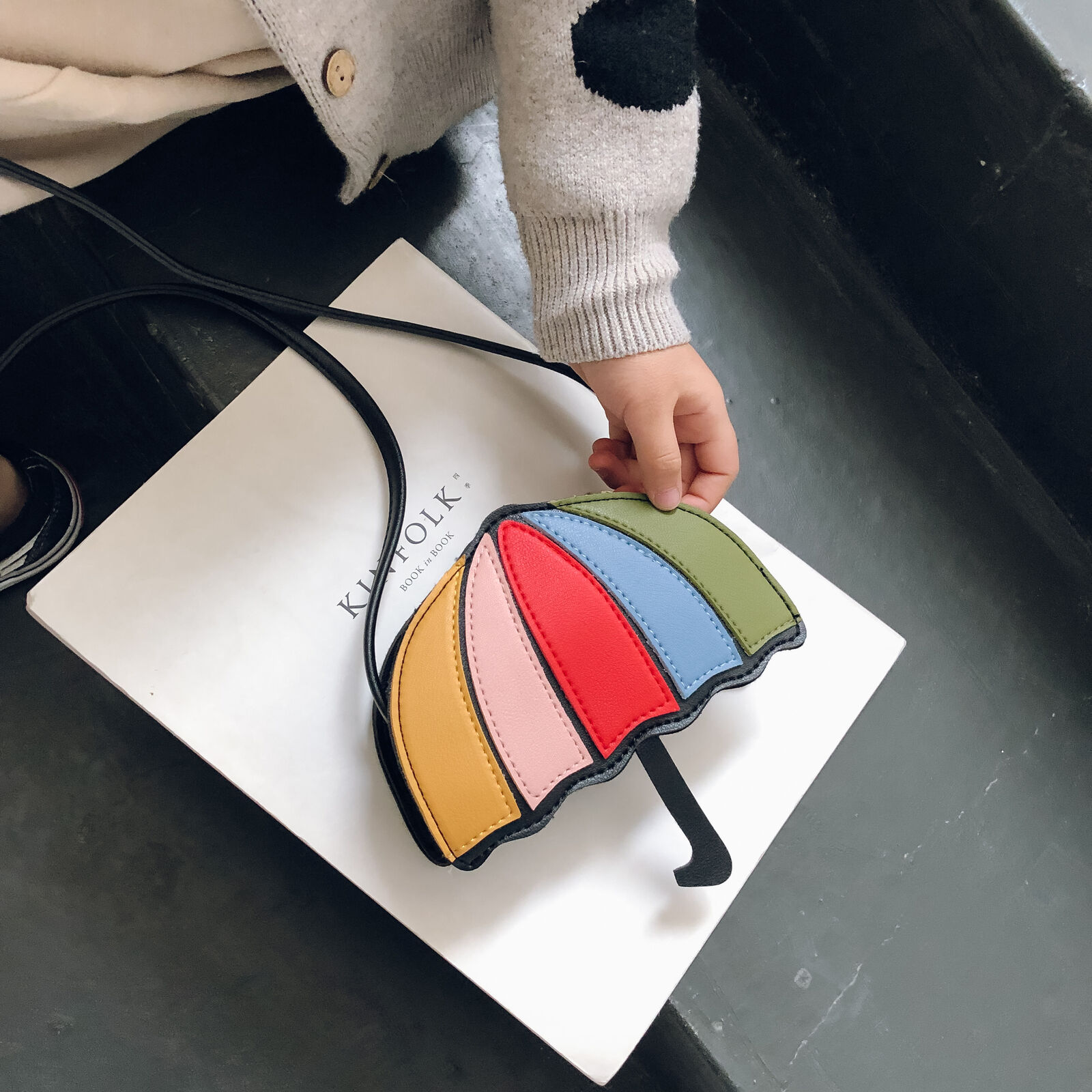 Kinder Mädchen PU Leder Schulter Tasche