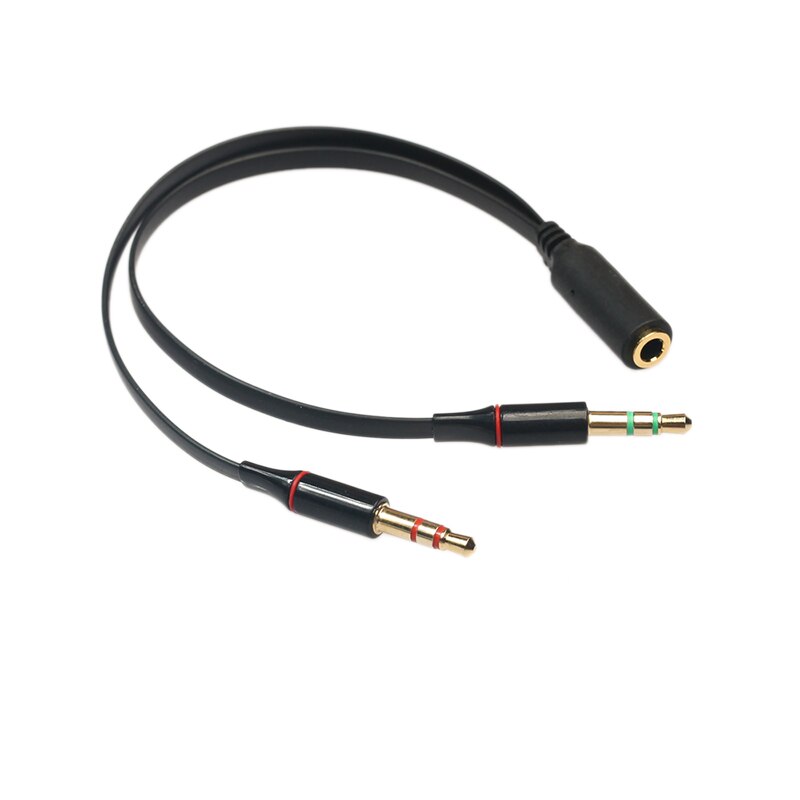 3.5Mm Stereo Koptelefoon Hoofdtelefoon Audio Y Splitter Jack 1 Female Naar 2 Male Adapter Kabel: Black