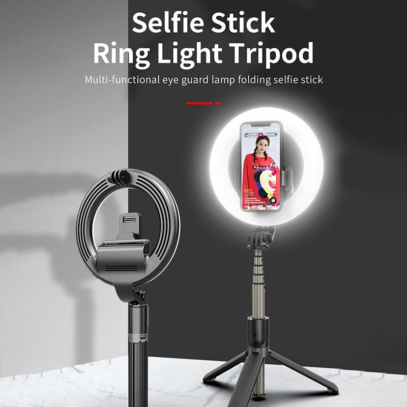 Orsda Bluetooth Selfie Stick Tripod - Integrated Fill Light LED Ring - Extendable 90cm - for Smartphones