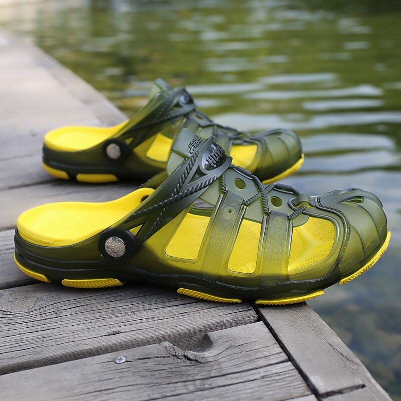 Tuin Slippers Water Schoenen Mannen Lopen Hollow Zomer Strand Aqua Slipper Outdoor Zwemmen Sandalen Tuinieren Schoenen
