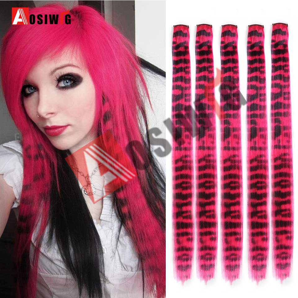 5PC Synthetic Feather Hair Extensions With Clips Heat Resistant Straight Hair Extensions Color Colored Black Hair Clip Womens 8G: Yellow