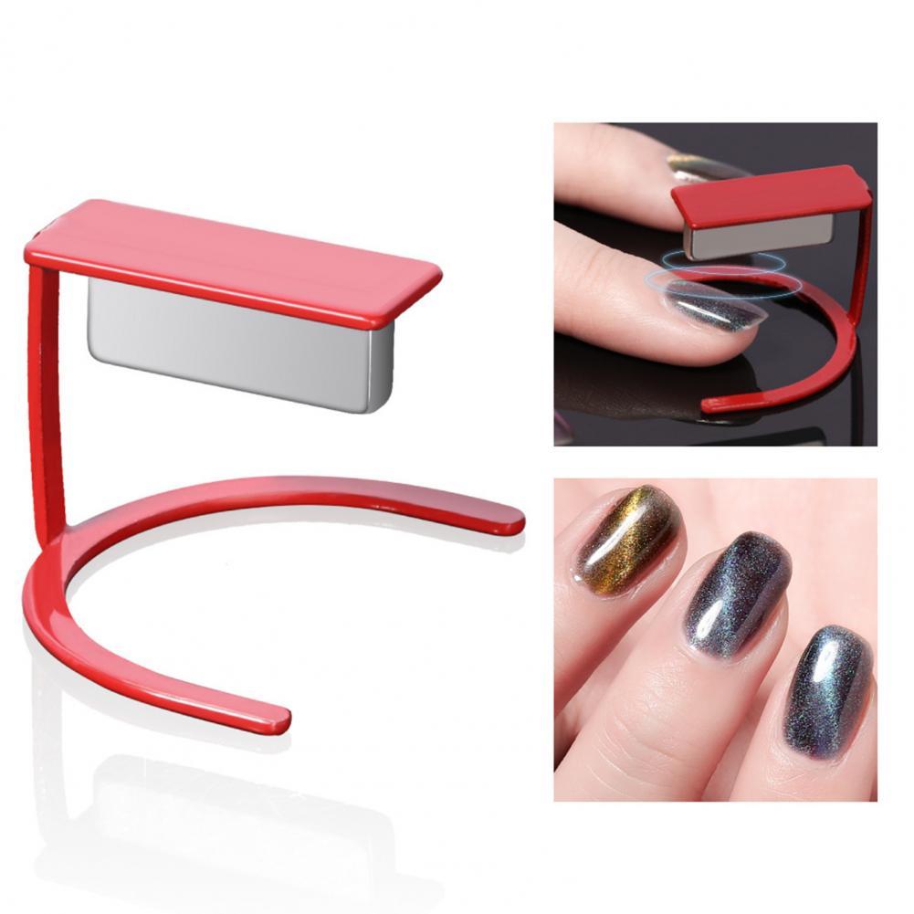 Nail Art Magneet Beugel Hoge Magnetische Compact Gratis Spin Cat Eye Gel Polish Houder Voor Vrouwen