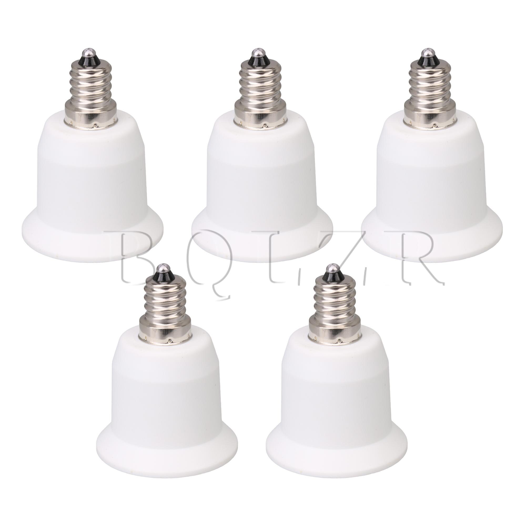 BQLZR 5 x rallonge de douille d'ampoule blanche E12 à E26 adaptateur d'extension de prise