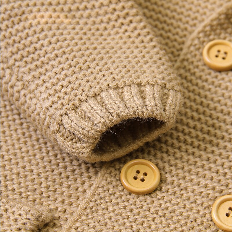 Baby Kinderen Kapmantel Trui Peuter Jongen Meisje Winter Kleding Dikke Jas Mode Windjack Kids Solid Wol Jas
