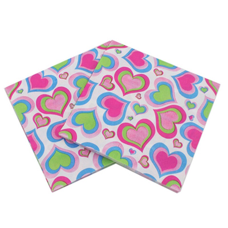 Liefde Hart Tafel Papieren Servet Voor Valentijnsdag Сервировочная Салфетка I Love U Tissue Handdoek Verjaardagsfeestje Bruiloft Decoratie: A