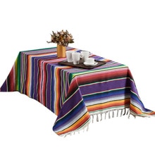 Ethnic Style Beach Blanket Cotton Mexican Indian Handmade Rainbow Blanket Home Tapestry Beach camping Picnic Travel Plane Mat