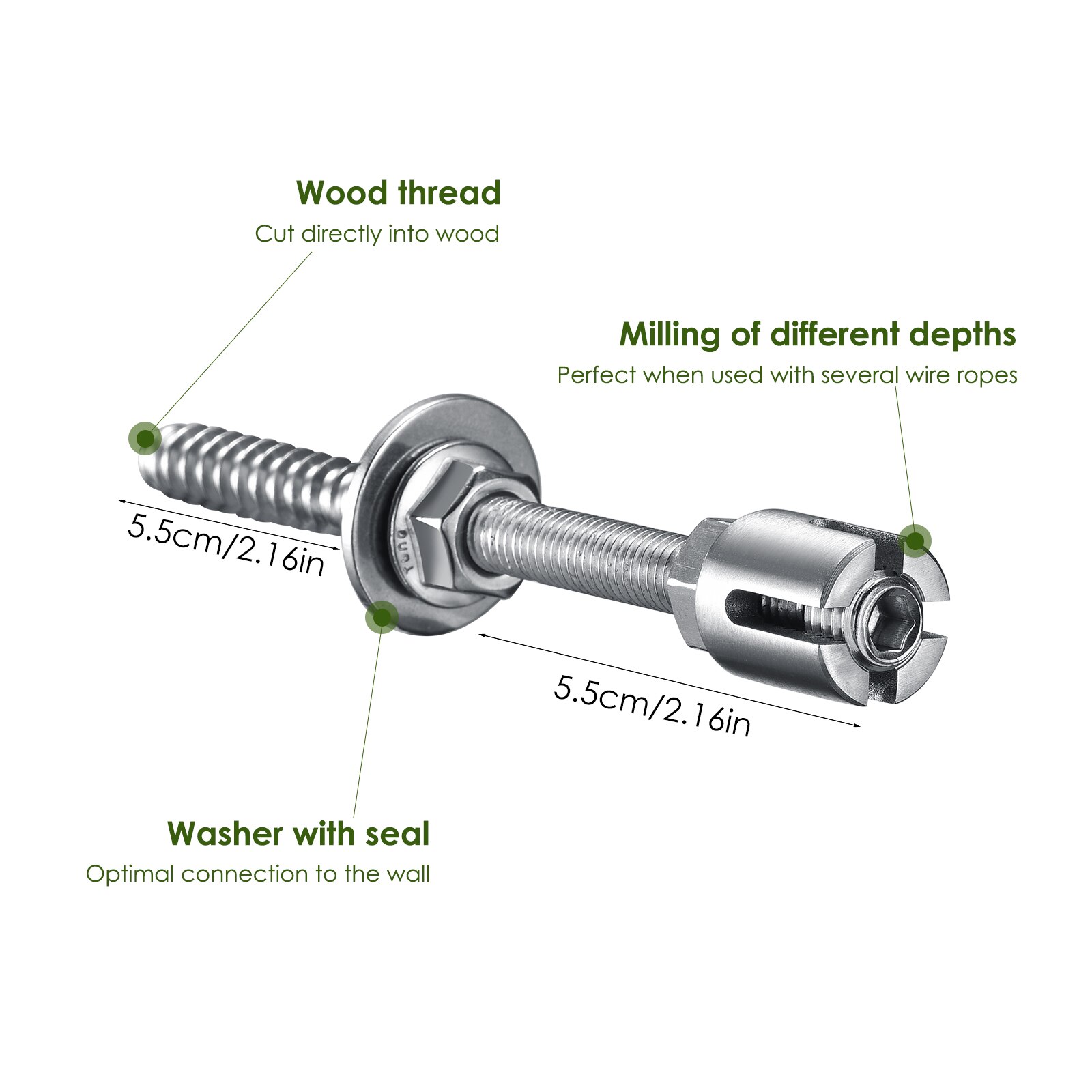 Edelstahl Spalier für Klettern Pflanzen, Professionelle System mit Wand Klammern und 3 mm Stahl Kabel 8 Halter, 12 m Seil)
