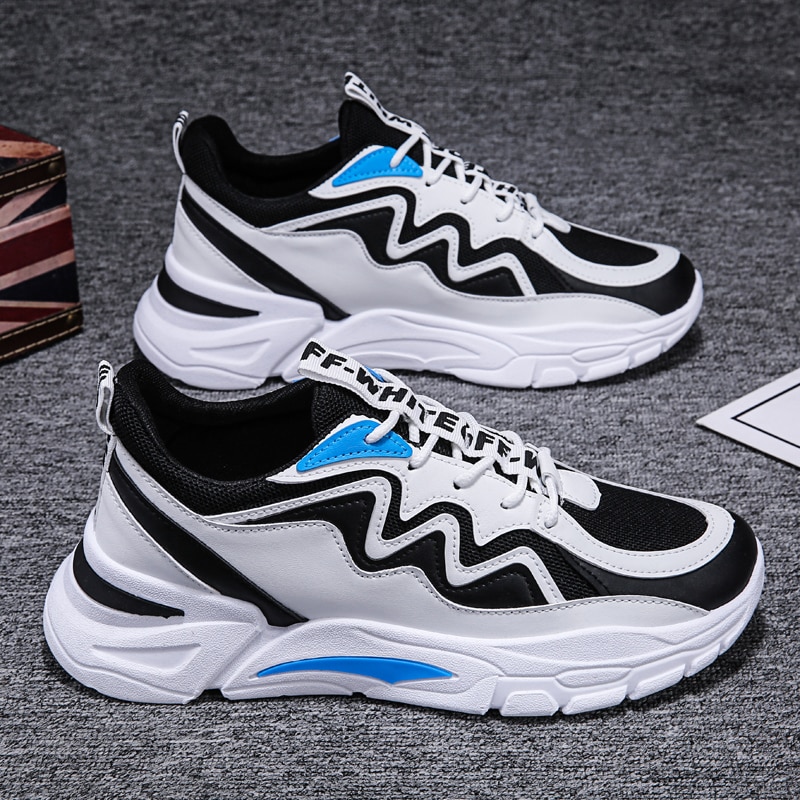 Joggesko til menn fritidssko pustende lette herresko vår høst sklisikre populære mesh herresko