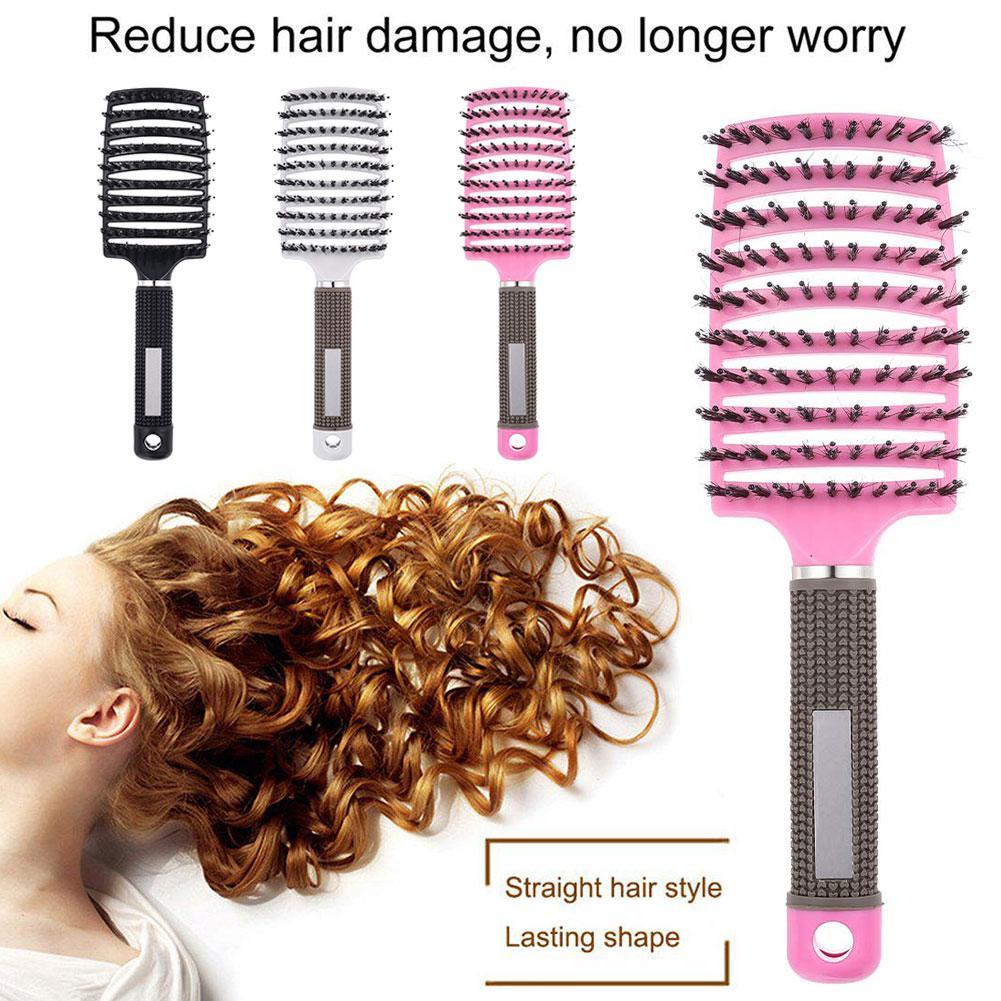 Anti Klit Hairbrush Brushy Women Hair Scalp Massage Comb Bristle&amp;nylon Hairbrush Wet Curly Detangle Hair Brush Scalp Brush