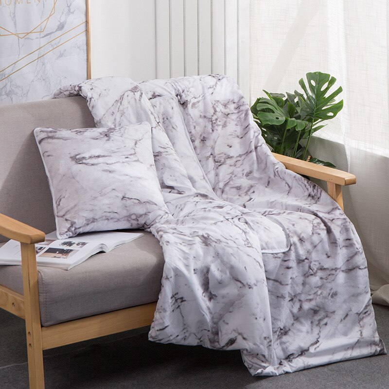 Pudedyne dobbelt-brug multifunktion dobbelt lynlås foldbar blød til bil kontor sofa xhc 88: Marmor