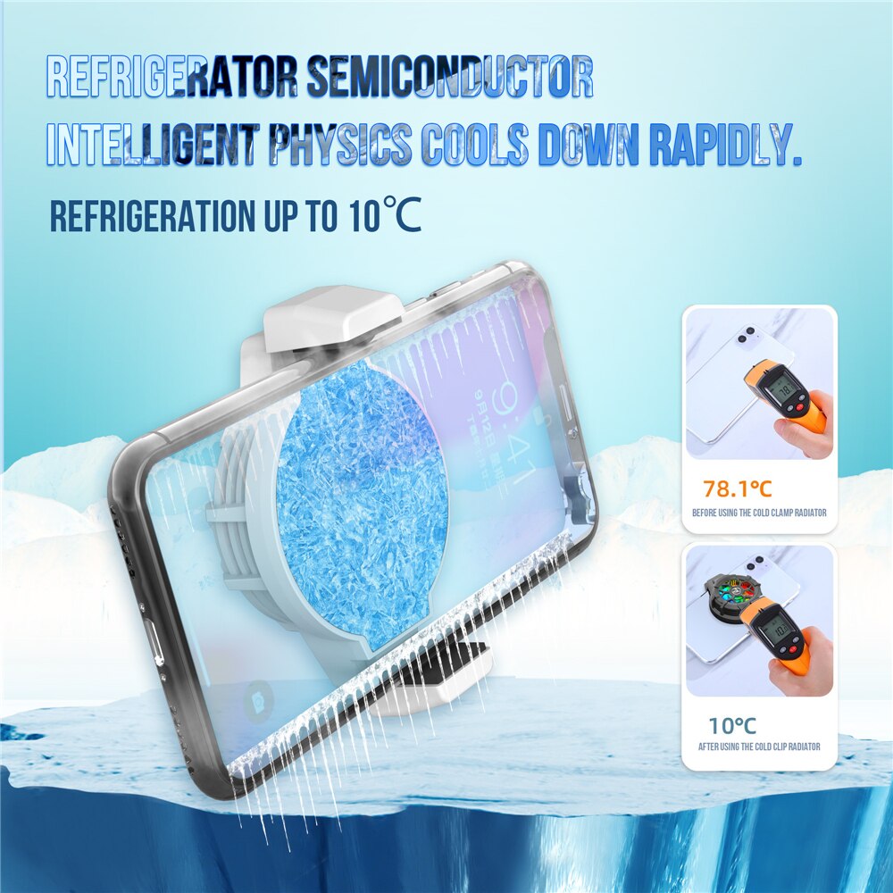 HXSJ Tragbare P10 Handy Kühler Handy lüfter für PUGB Handy Kühler Handy lüfter Shell mobil
