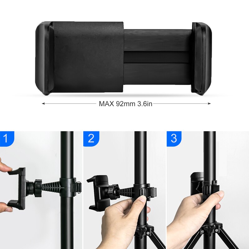 Nagnahz Phone Tripod Mount Horizontal Phone Holder Ring Light Adapter Universal Phone Tripod Mount Kit for Xiaomi Huawei