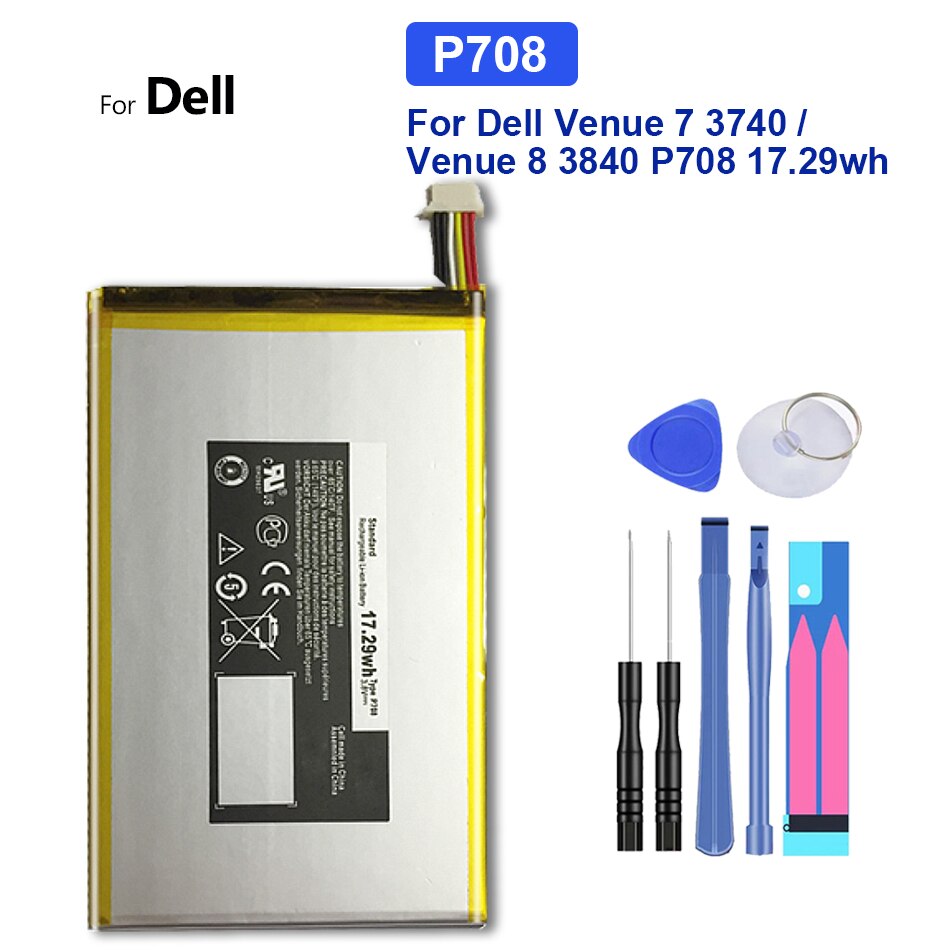 Tablet Battery For Dell Venue 7 3740 /Venue 8 3840 P708 17.29wh For Dell Venue 7 3740 /Venue 8 3840 P708 17.29wh with Track NO