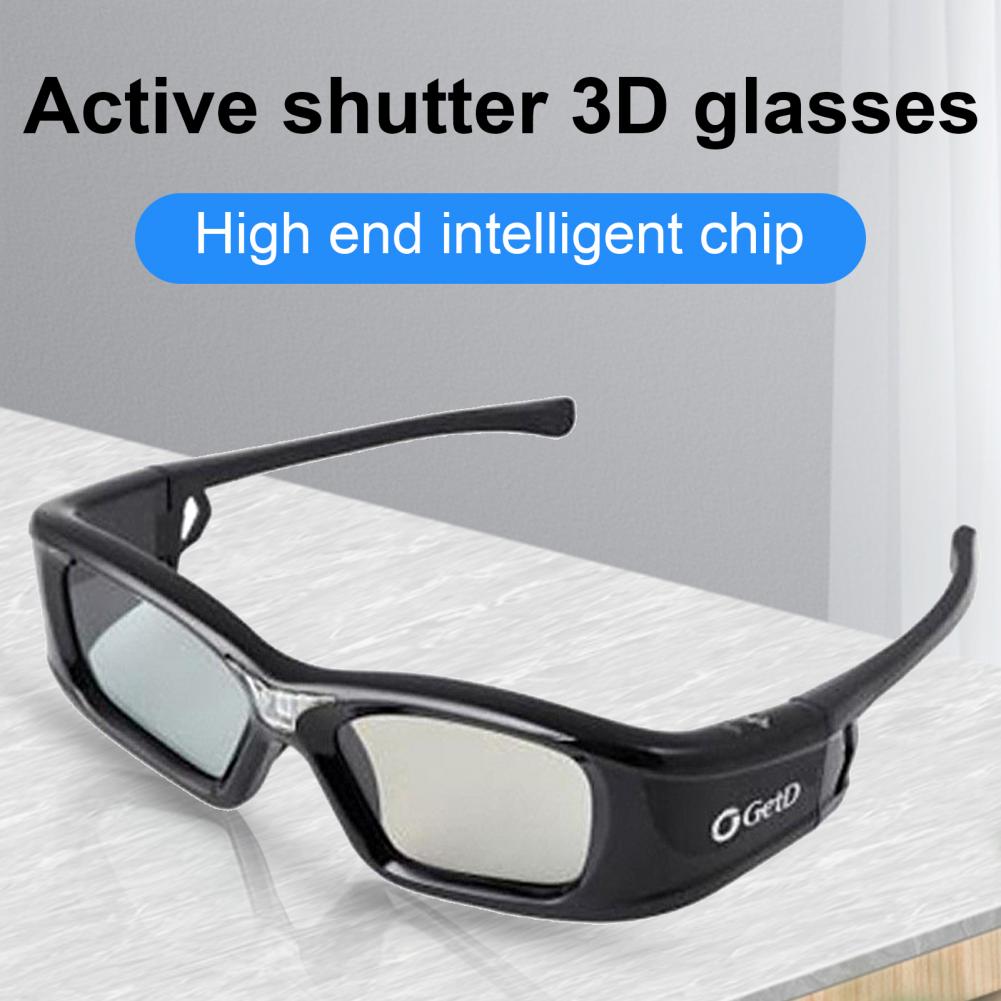 GetD-gafas 3D con obturador activo, lentes con imagen transparente negra, para proyectores DLP LINK 3D para XGIMI/Nut/Xiaomi General