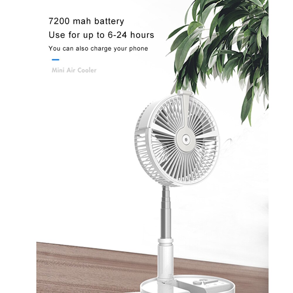 Mini ventilateur télescopique Portable ventilateur étudiant Rechargeable USB ventilateur Portable 2 en 1 support de sol ventilateur sur pied ventilateur pliable Ventilador