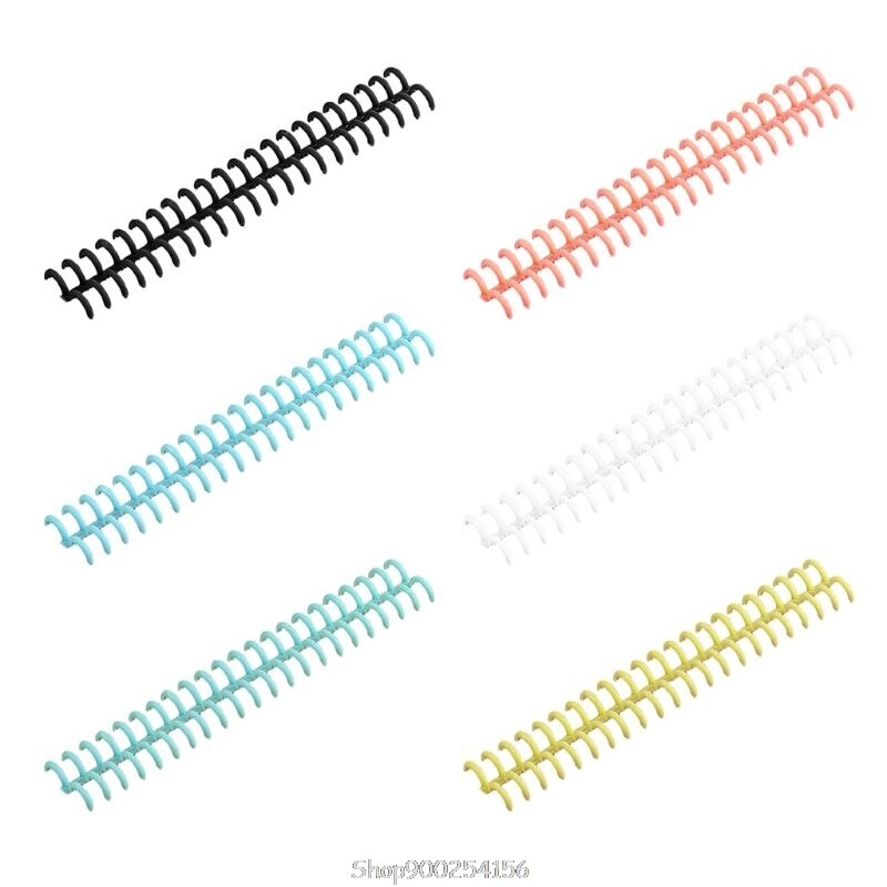 10pcs Plastic Loose Leaf Link Spiral Circles Binder Ring for 30 Holes Notebook Paper Book Stationery O01 20