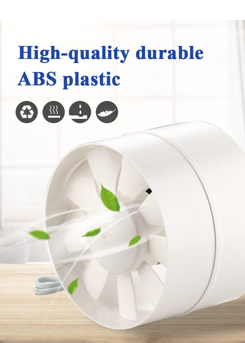 4 inch inline duct fan mini blower ventilation extractor exhaust fan ceiling air vent pipe ventilator bathroom fan 100mm 220V