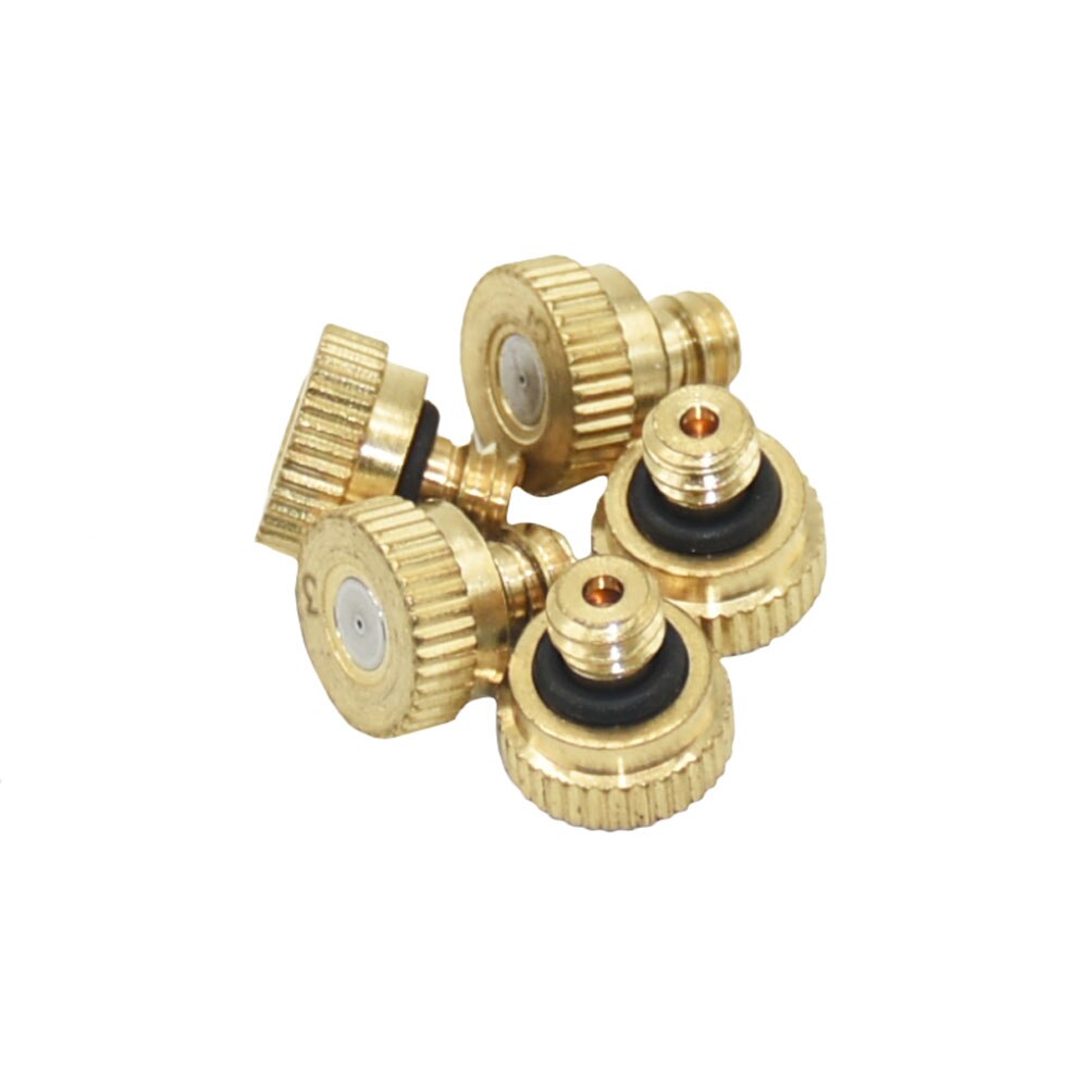 0.2/0.3/0.4/0.5/0.6mm dysze rozpylające z gwintem 3/16 cala dysze przeciwmgielne trójnik dla systemu chłodzenia mgłą patio układ chłodzenia na zewnątrz 5 sztuk