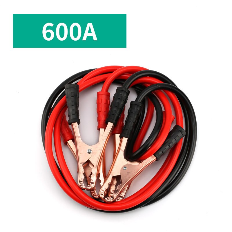 Auto Car Jaw Electric Alligator Clip Battery Test Clamp Cable Black Red 200A 400A 600A 2Pcs