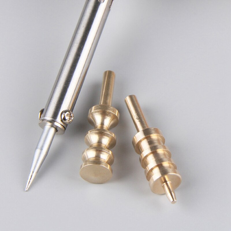 Herramientas de borde de cuero soldadura de latón sólido de hierro puntas de Creaser Power Edge rebanador pulidor de cuero herramienta-A