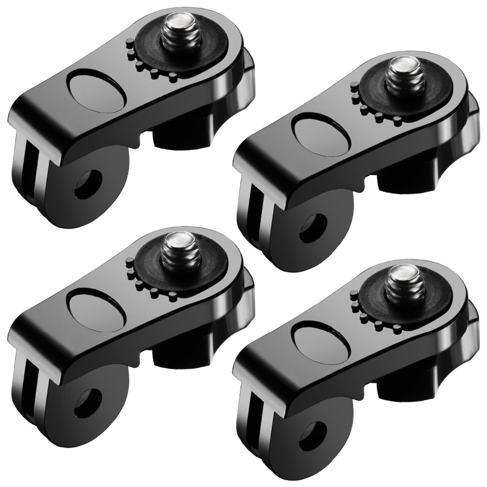 4 XUniversal Conversie Adapter 1/4 "Inch Mini Statief Schroef Mount voor GoPro Accessoires voor Sony Olympus en Andere Actie camera's