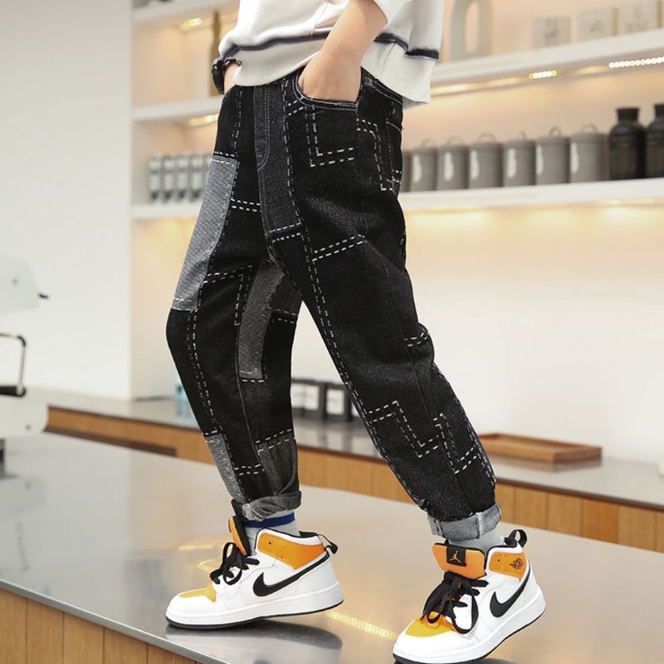 Pantalones vaqueros deportivos para niño, ropa para niño, talla 4, 5, 6, 7, 8, 9, 10, 11, 12