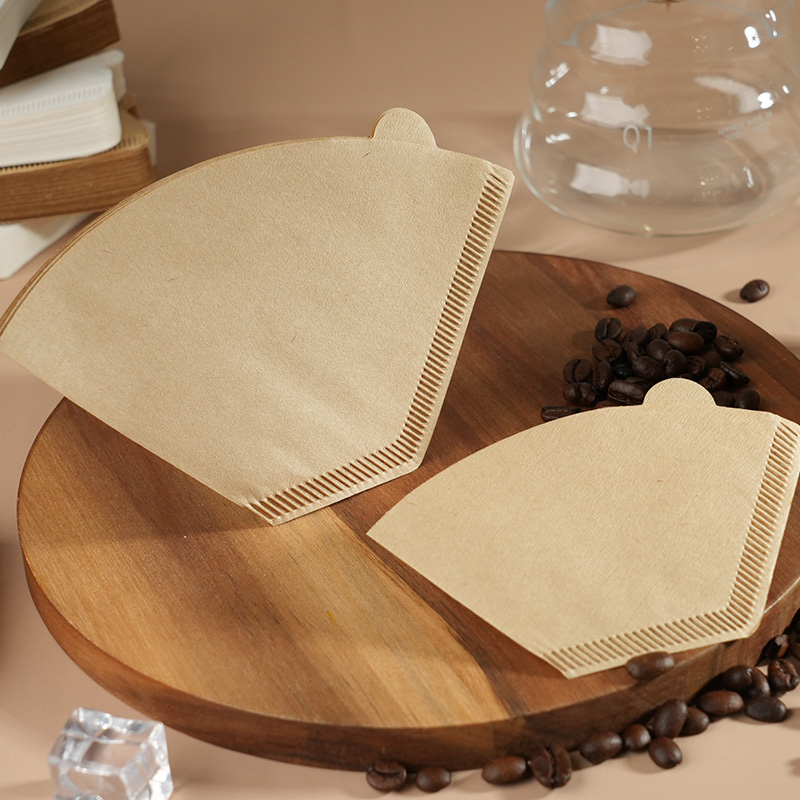 100 Stuks Wegwerp Papier Koffie Filter 1-4 Kopjes Houtpulp Drip Papier Kegel Koffie Zeef Zak Giet over Huishoudelijke Accessoires