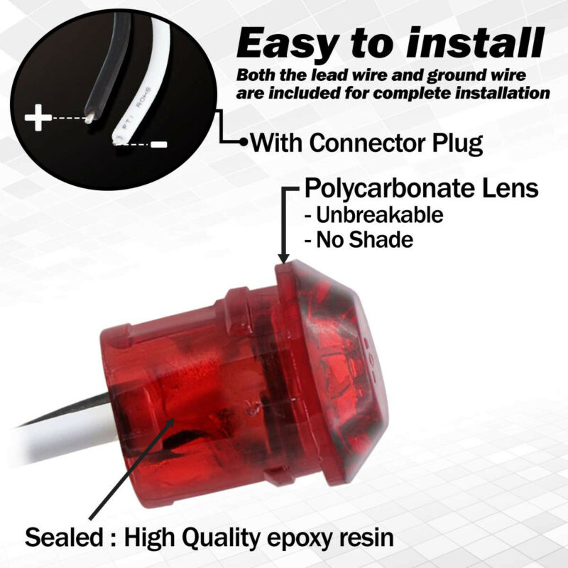 Marine Boot Deck Stuurboord Lichten 12V Boot Navigatie Licht Ronde Side Marker Kloof Licht 8x Rood/Groen 3 led