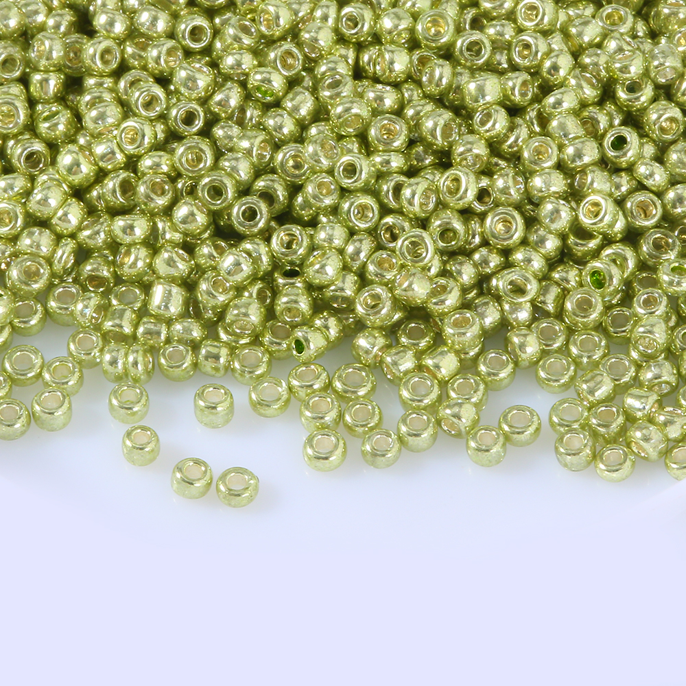 Cuentas de vidrio metálicas de 2mm, 11/0, espaciador redondo checo brillante, cuentas de semilla de corneta de cristal para fabricación de joyas, collar, pulsera, accesorios Diy: Multicolor
