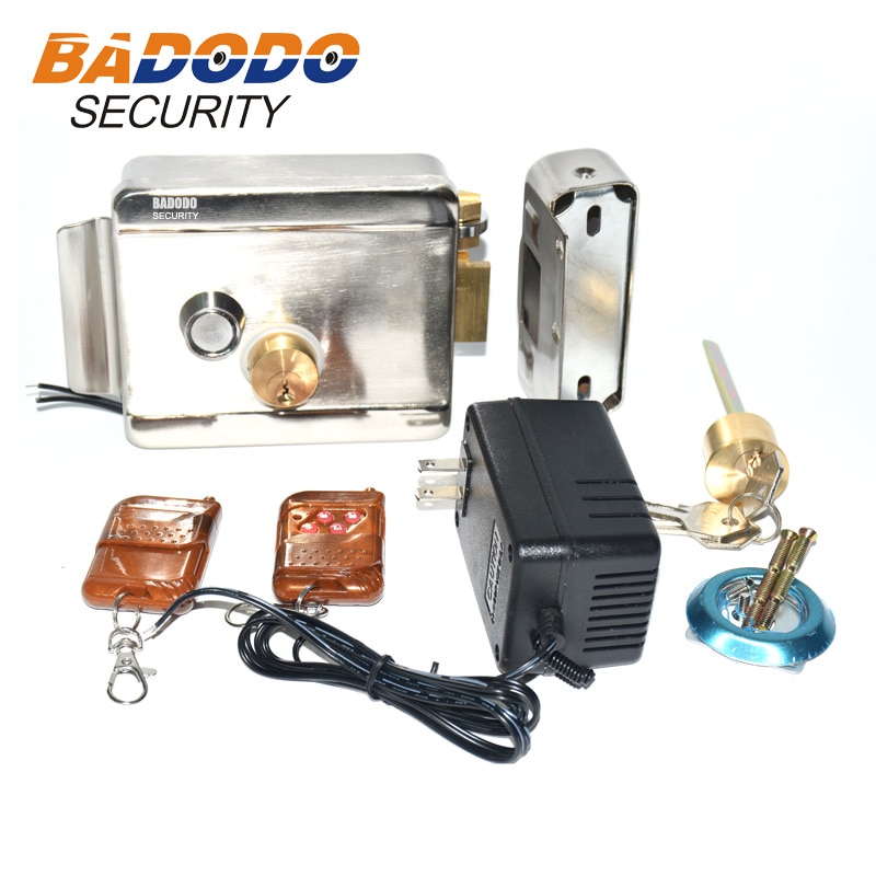2 remote controlsElectric Gate Door Lock Secure Electric metallic Lock Electronic Door Lock for intercom gate door