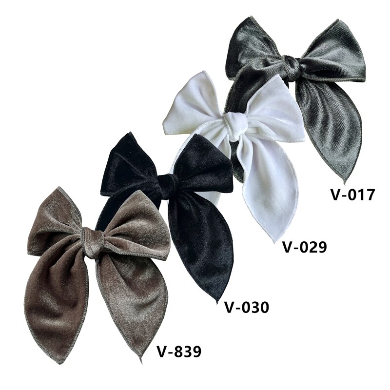 Pinzas para el pelo con lazo de marinero para niña y niña, Clips para el pelo, pasadores, accesorios para el cabello, 4 piezas: Velvet Fable Set-1