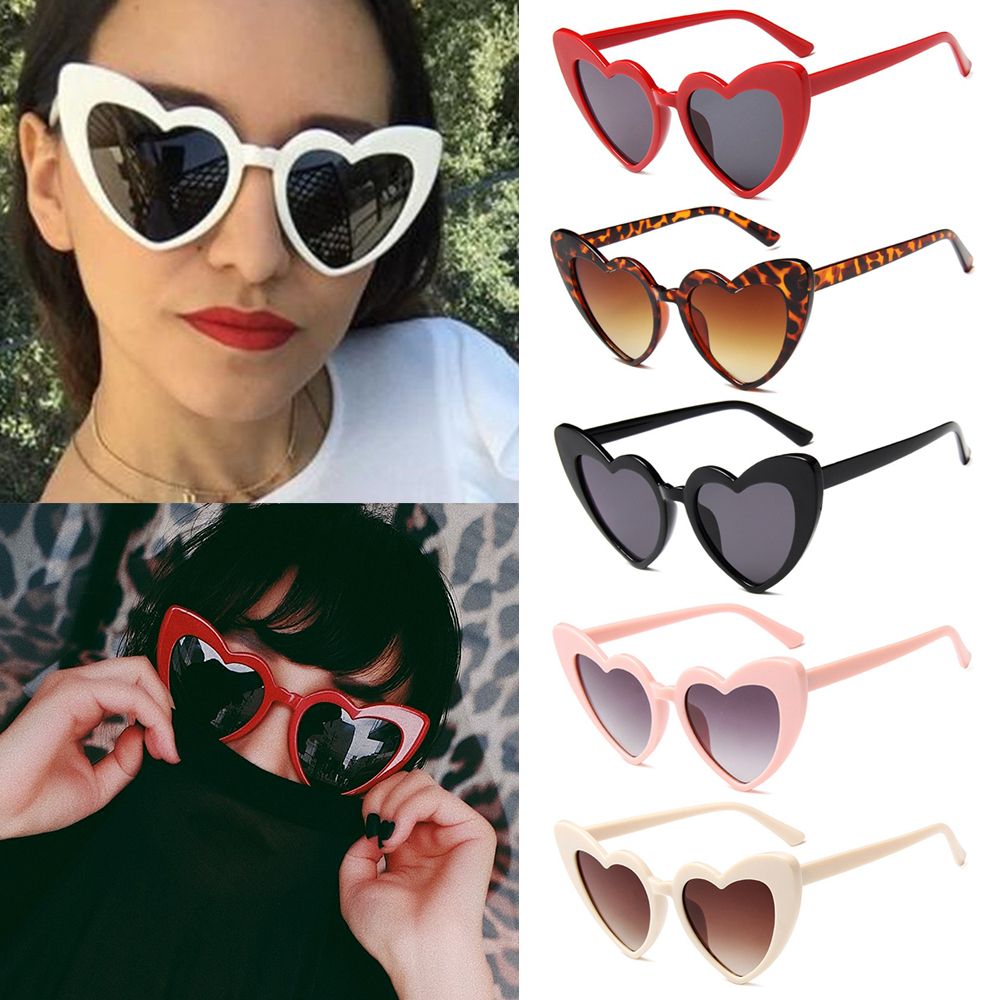 Heart Shaped Sonnenbrillen für Frauen Liebe Herz Sonnenbrille UV400 Schutz Brillen