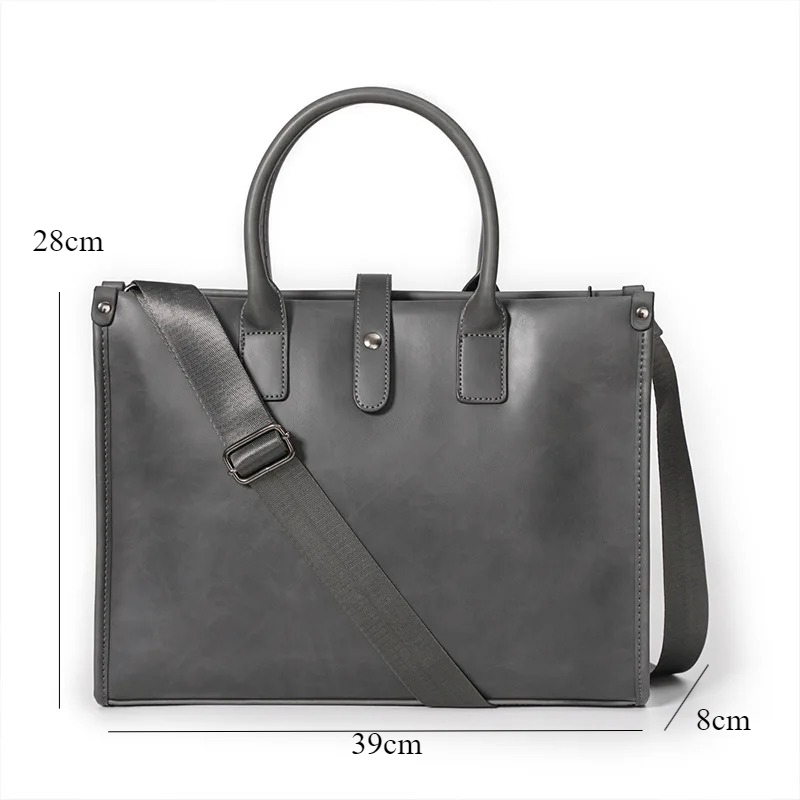 Retro Briefcase Men Handbags Shoulder Bags Business File Crossbody Bag Luxury Leather Men's Briefcase Large Capacity Laptop Bags