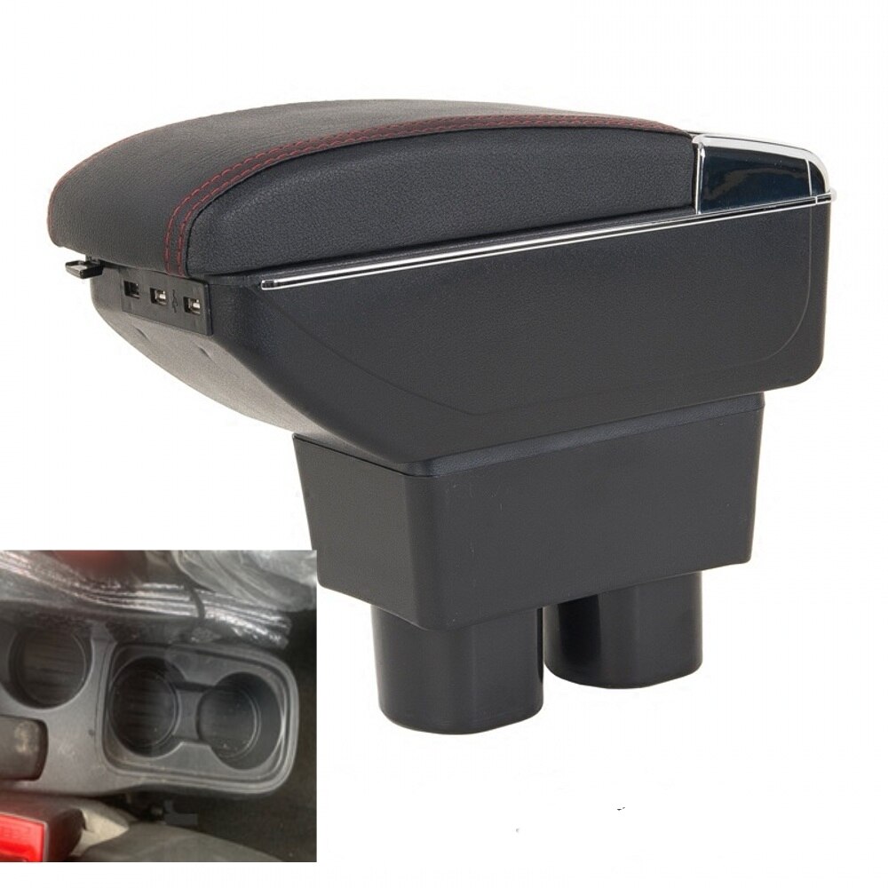 Für Ford Figo armlehne Kasten zentralen Speicher inhalt Kasten mit tasse Halfter aschenbecher USB Almera armlehnen Kasten