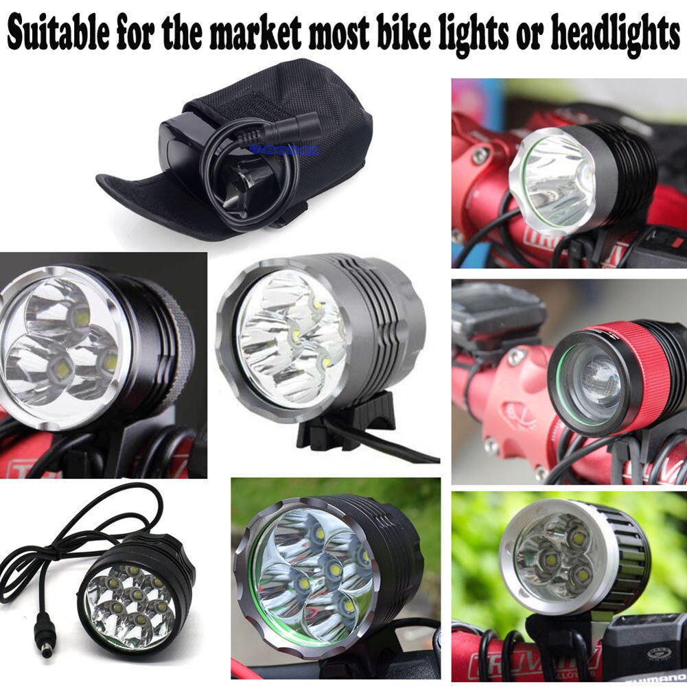 Bicycle Light 6x 18650 Battery Pack 8.4V Lamp With Charger Bike Lights Cycling Riding Accessory