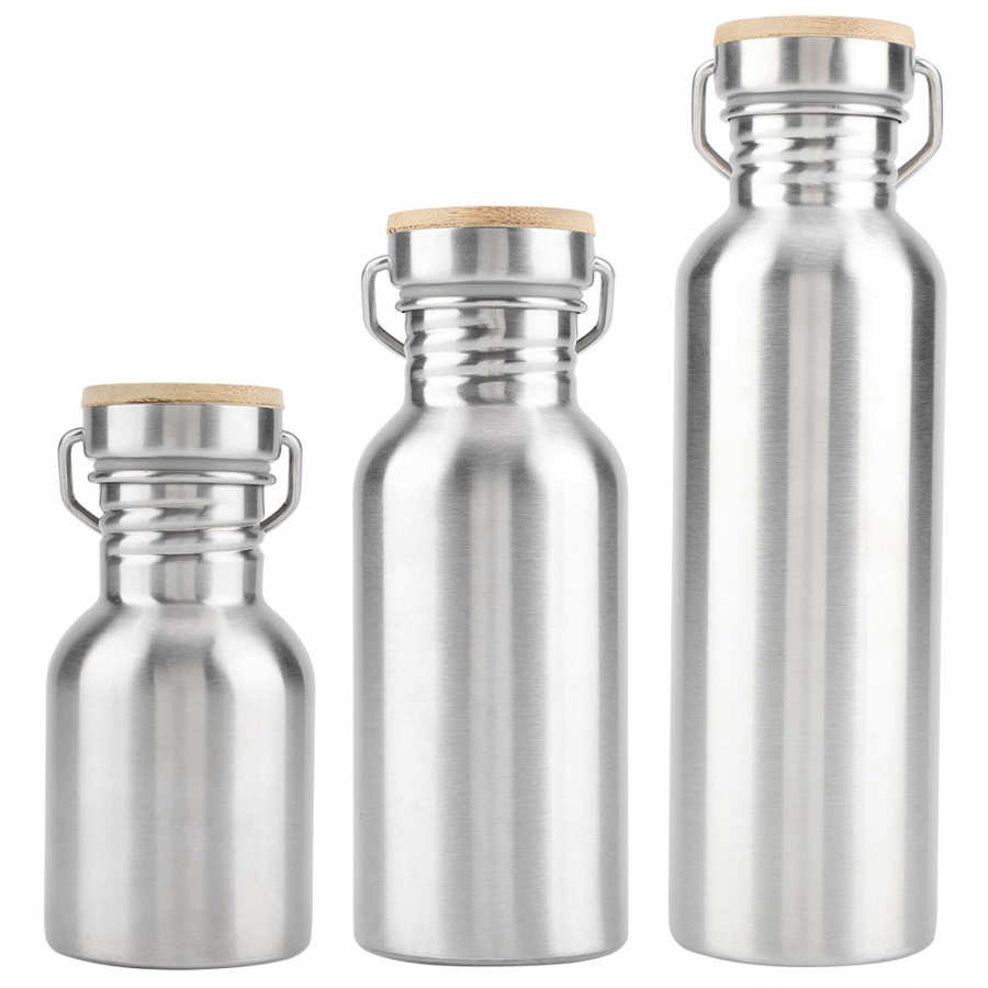 Simple Stainless Steel Water Bottle – Leak-Proof, Portable For Hiking, Cycling, Camping (500ml)