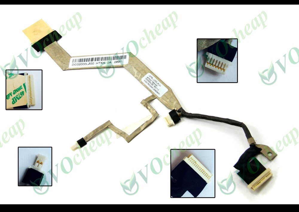 Echt LCD flex kabel voor HP EliteBook 2530 p Serie LCD Vedio Kabel (12 ")-DC02000LZ00