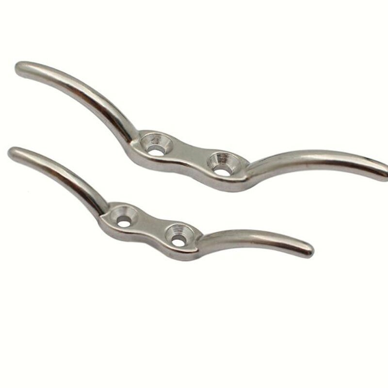 Marine Grade Flagpole Cleat Hook Fixed Hook Flag Rope Cleat Flag Halyard Boat Securing Tie Down DocksTarps: 6 inch