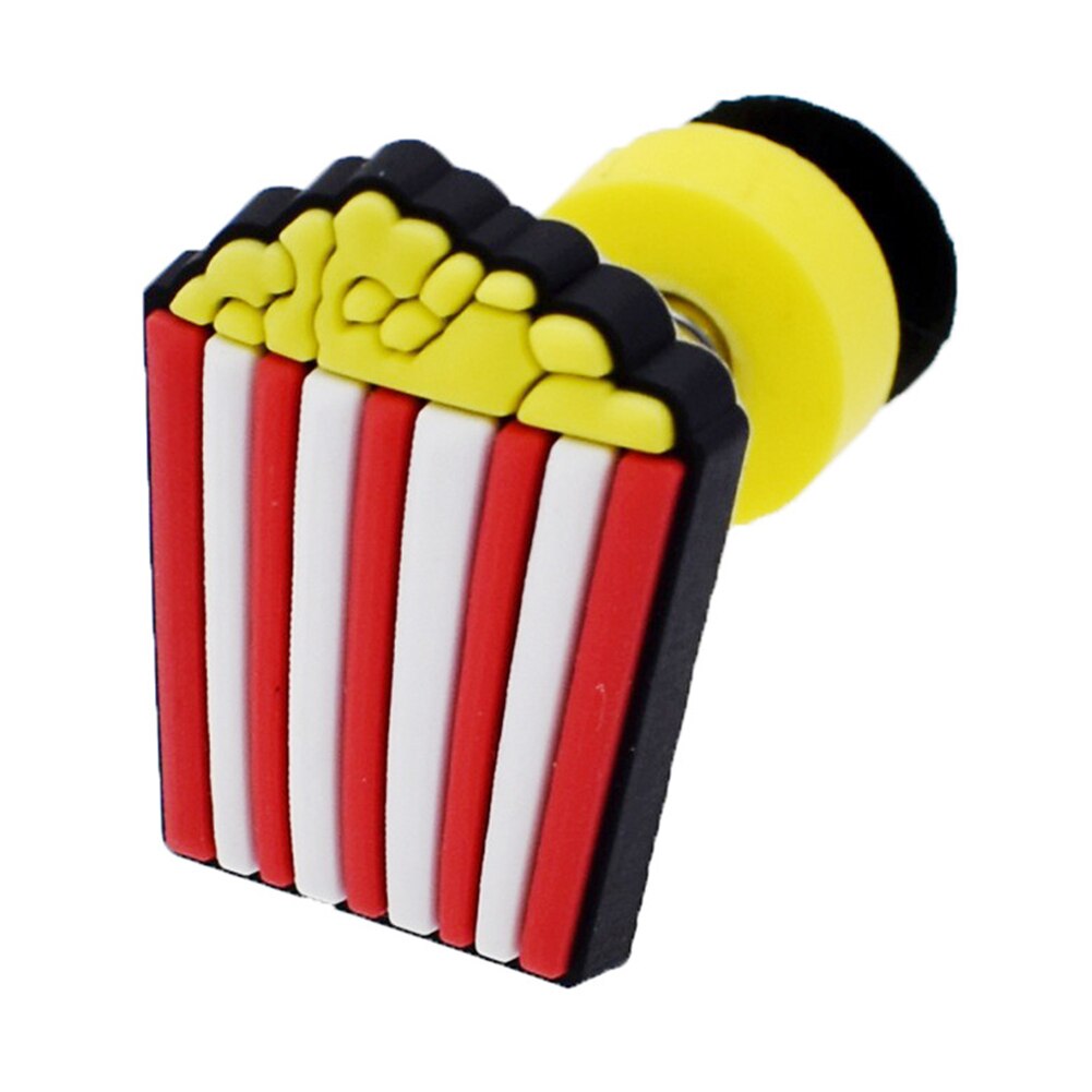 1pc frukter & blommor pvc sko berlocker sko spännen tillbehör tecknad vår sko spänne för sandaler barnfest: Popcorn
