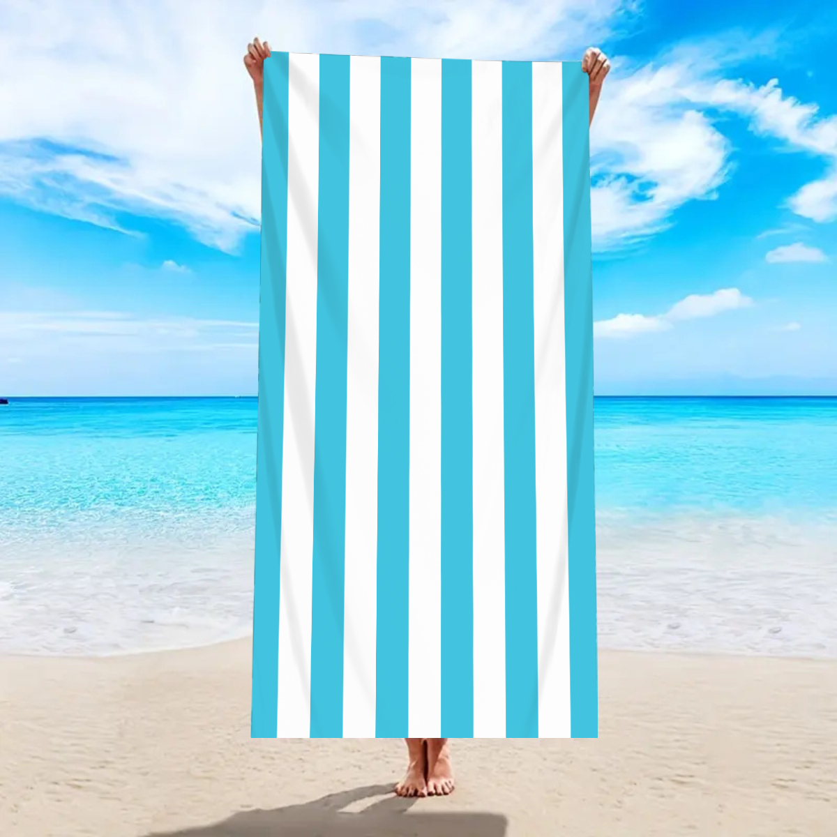 150/178cm 1pc Minimaal gestreepte strandhanddoek Ultra fijne vezels Sneldrogend Absorberende handdoek Strandzwemmen Vakantiehanddoek Deken: XS (veiligheidshulpmiddelen) / Goud