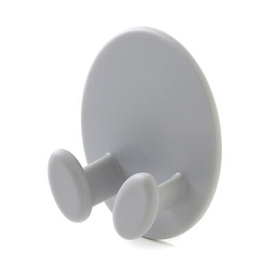 2pcs Hook Plug Strong Stick Hook Plug Finishing Nail-Free Stick Hook Oval Socket Hook Power Cord Storage Rack: Gray