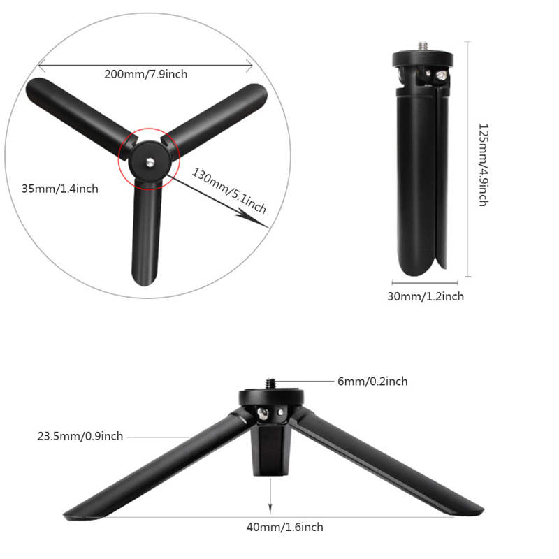 tripod feet Portable Desktop Tripod Mini Photographic Camera Stand Aluminium Alloy Tripod (BZ-02) mini tripod legs