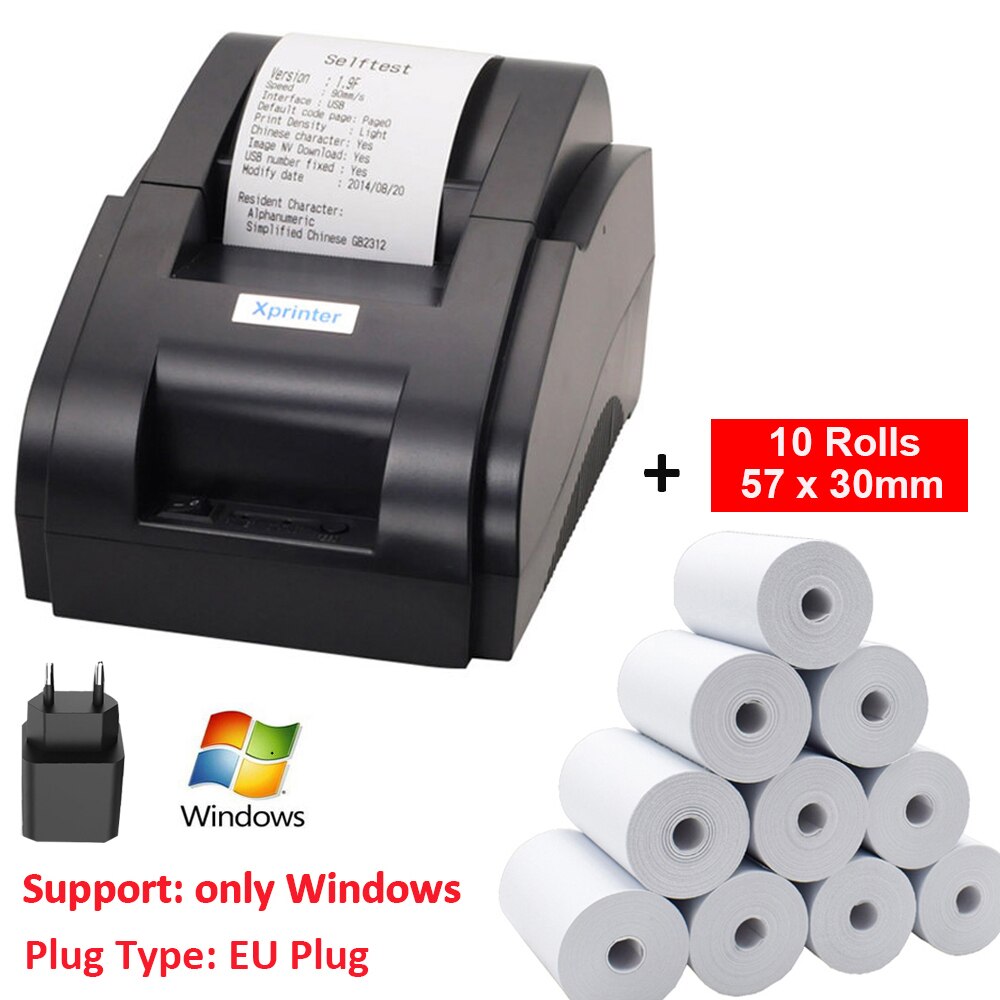 XP-58IIH 58mm Thermische Erhalt Rechnung Drucker USB maschine Restaurant POS Drucker für Fenster, oder Android und IOS: EU Stecker einstellen-5