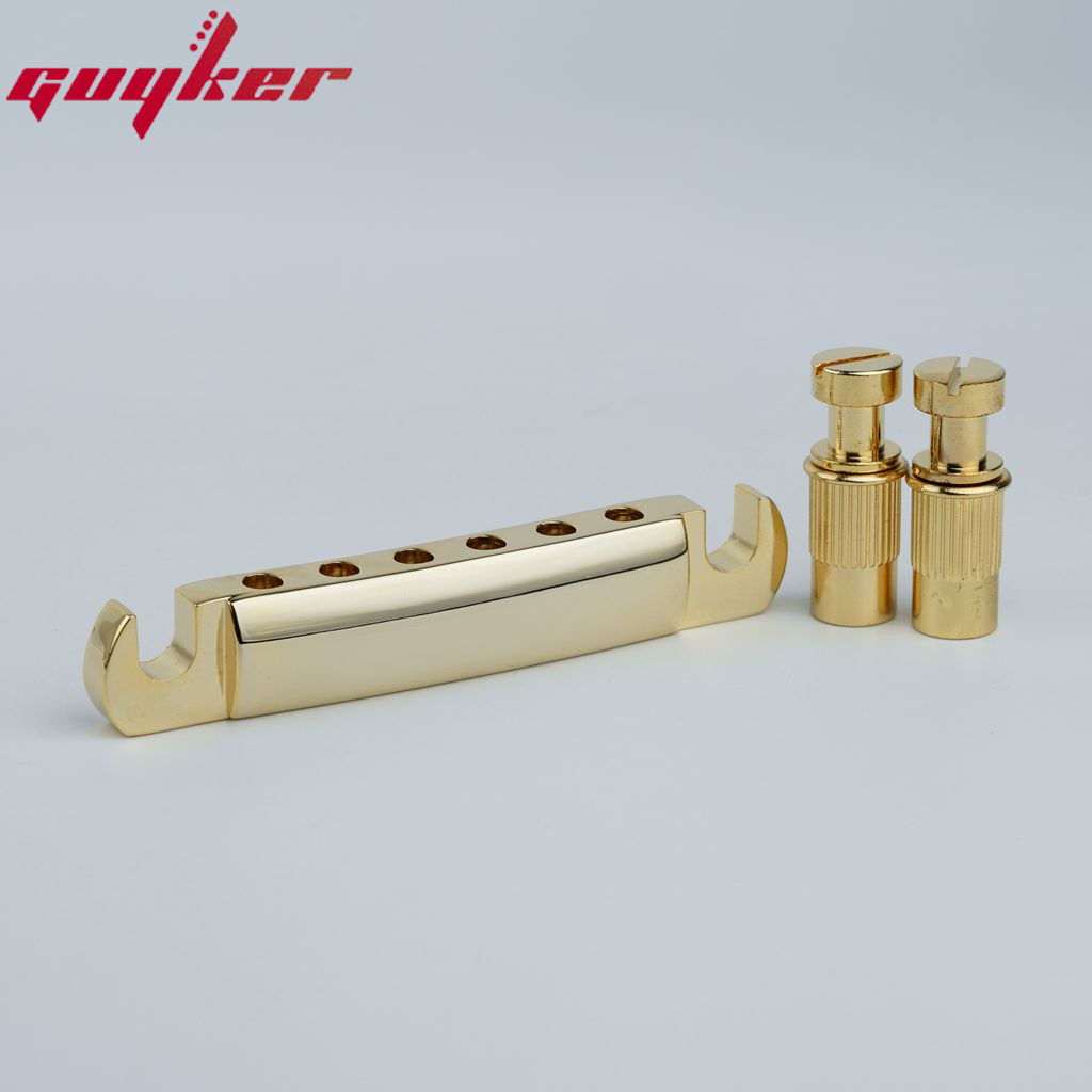 Cordal de barra de parada de guitarra con anclajes y tachuelas para guitarras LP SG dorado