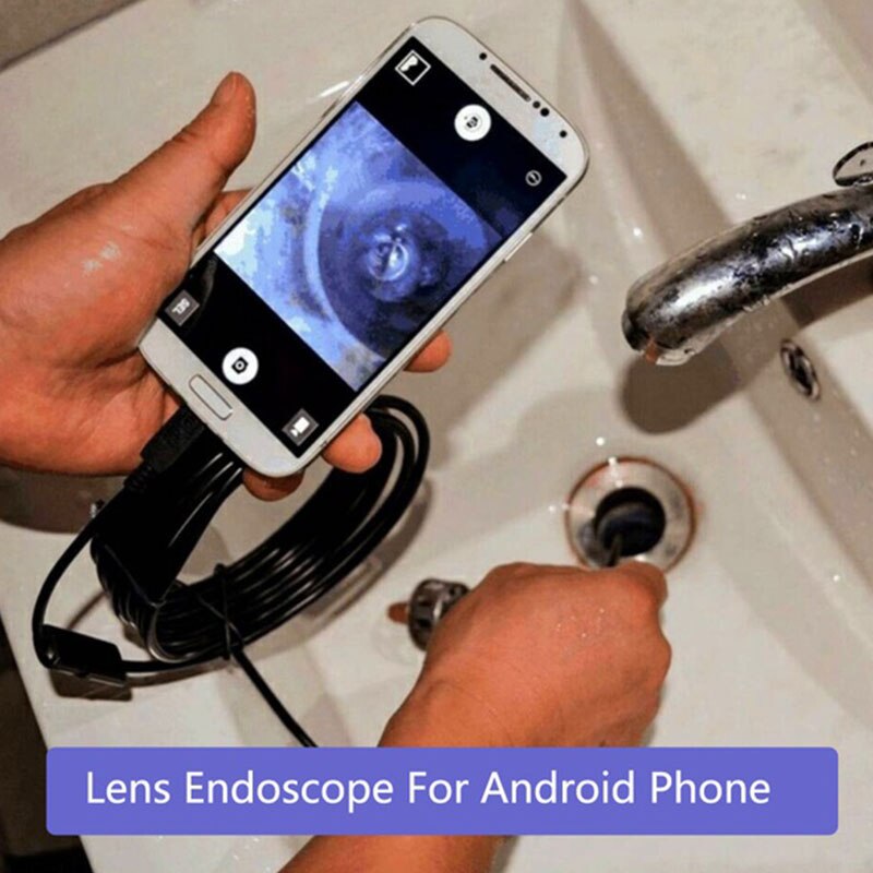 Caméra endoscopique étanche Android, 7mm, 2M, 6LED – Grandado