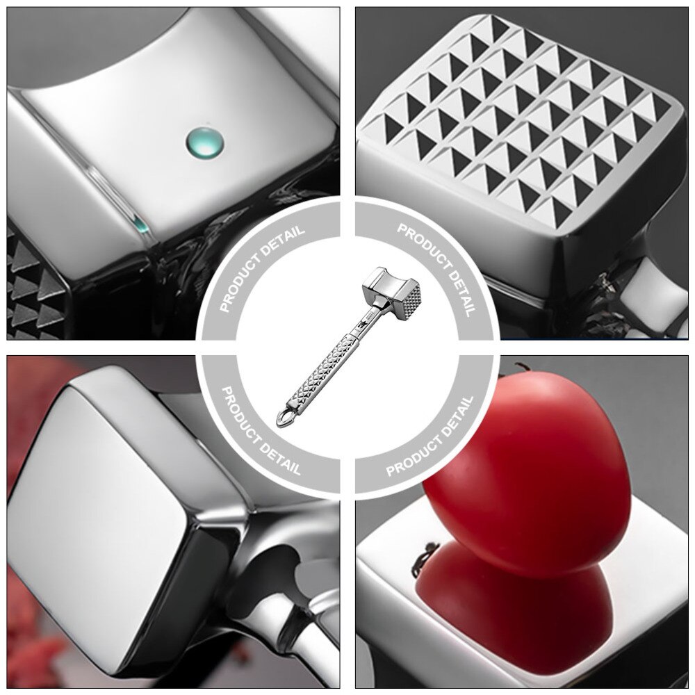 Roestvrij Staal Vlees Hamer Keuken Beefs Varkensvlees Tenderizer Steak Tenderizer Tool Dubbelzijdig Pounder Mallet